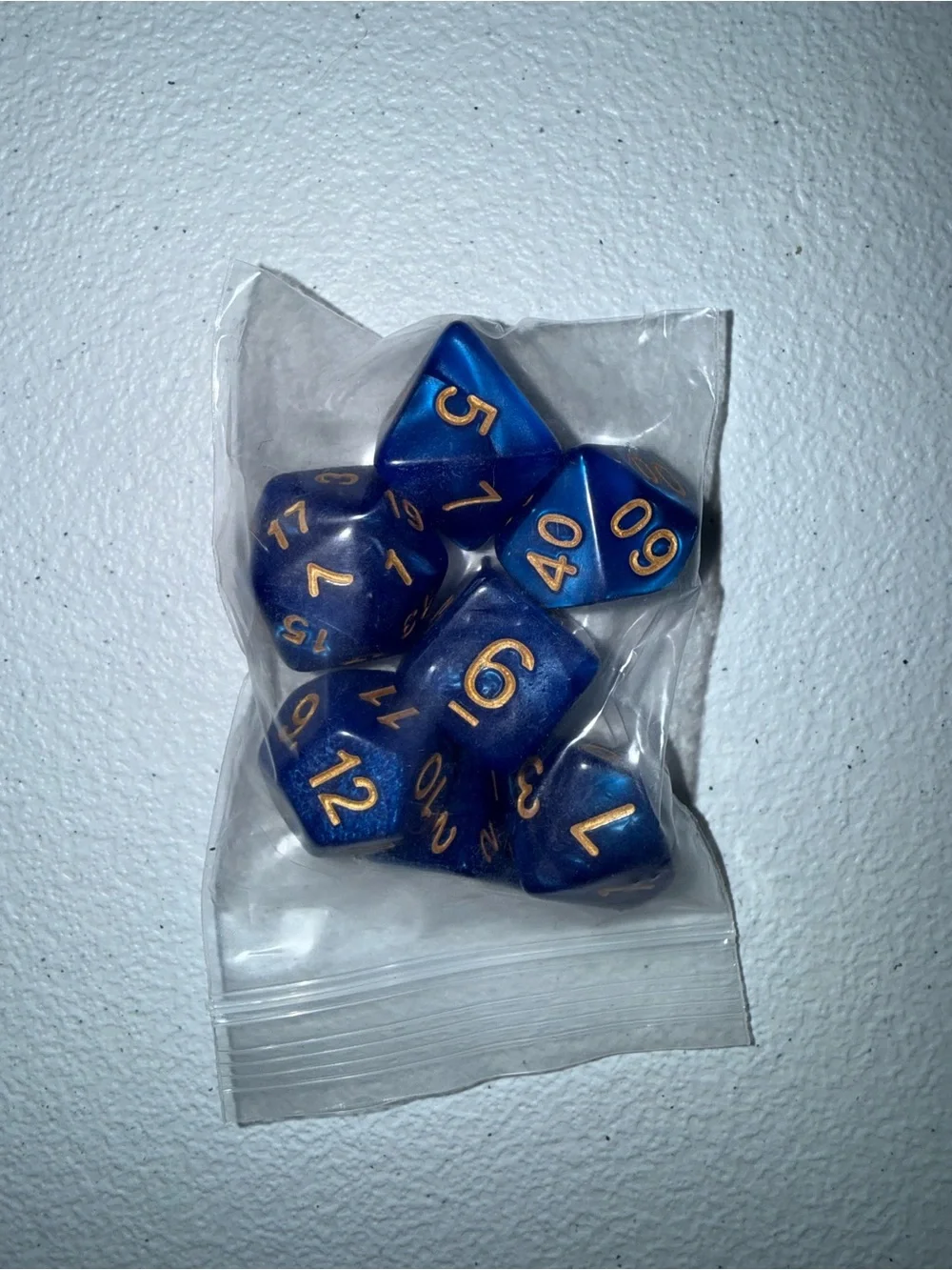 Arcane Magic DND Dice Set 2 pack - Deep Purple & Royal Blue Polyhedral Dice